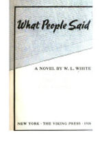 What People Said book cover
